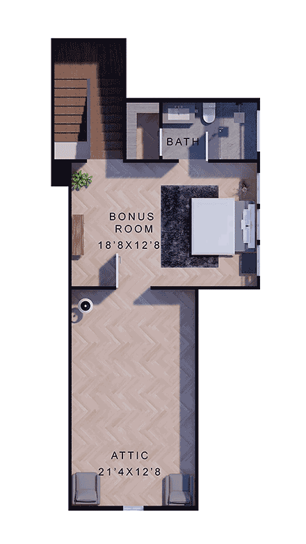 Country, Farmhouse House Plan 101126 with 4 Beds, 4 Baths, 2 Car Garage Second Level Plan