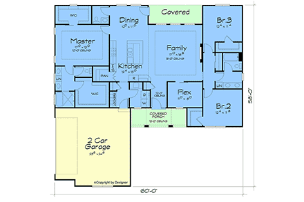 Contemporary, Southwest House Plan 101214 with 3 Beds, 3 Baths, 2 Car Garage First Level Plan