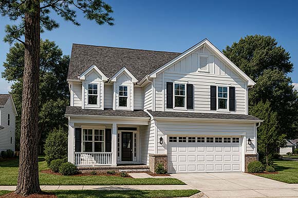 Traditional House Plan 101217 with 4 Beds, 4 Baths, 2 Car Garage Elevation