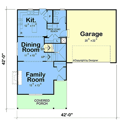 Country, Traditional House Plan 101244 with 3 Beds, 3 Baths, 2 Car Garage First Level Plan