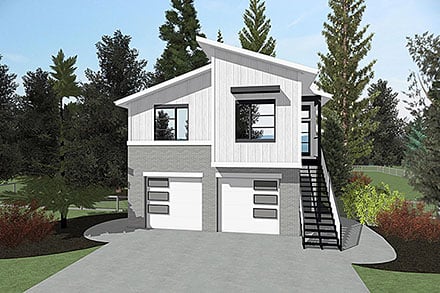 Garage-Living Plan 101247