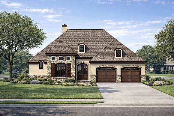Acadian, European, French Country, Traditional House Plan 101250 with 2 Beds, 2 Baths, 2 Car Garage Elevation