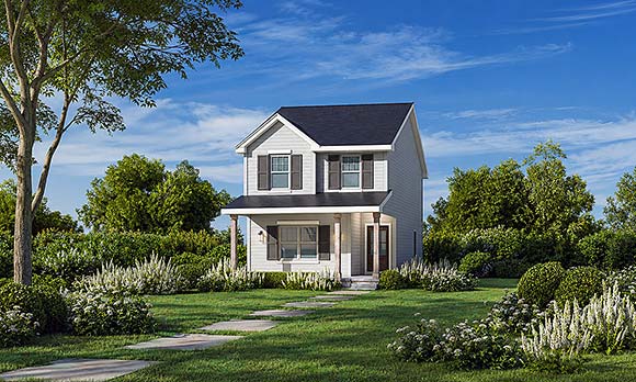 Farmhouse, Traditional House Plan 101254 with 3 Beds, 3 Baths Elevation