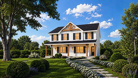 Country, Farmhouse, Traditional Multi-Family Plan 101257 with 6 Beds, 6 Baths Elevation