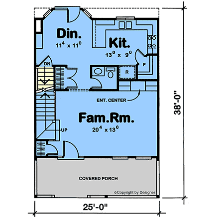 Country, Farmhouse, Traditional House Plan 101258 with 3 Beds, 3 Baths First Level Plan