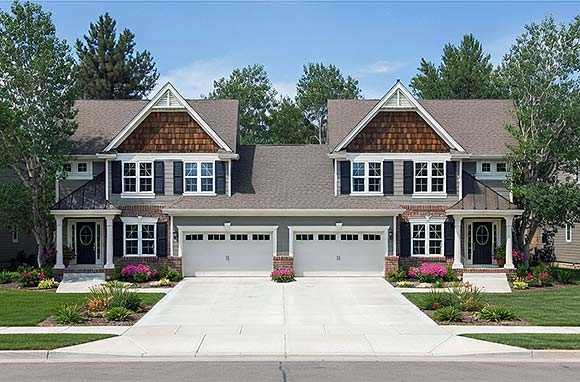 Craftsman, Traditional Multi-Family Plan 101262 with 6 Beds, 6 Baths, 4 Car Garage Elevation