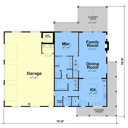 Barndominium, Country, Craftsman, Farmhouse House Plan 101270 with 3 Beds, 4 Baths, 3 Car Garage First Level Plan