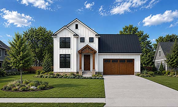 Country, Craftsman, Farmhouse, Traditional House Plan 101273 with 3 Beds, 3 Baths, 2 Car Garage Elevation