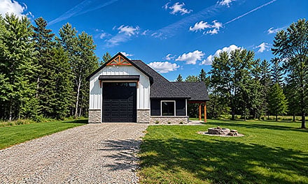 Garage-Living Plan 101279