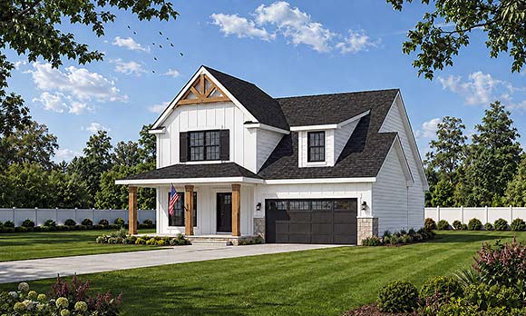 Country, Craftsman, Farmhouse, Traditional House Plan 101284 with 3 Beds, 3 Baths, 2 Car Garage Elevation