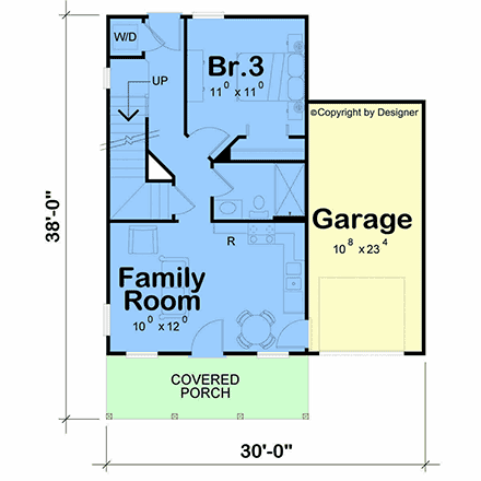 Contemporary, Farmhouse, New American House Plan 101288 with 3 Beds, 3 Baths, 1 Car Garage First Level Plan