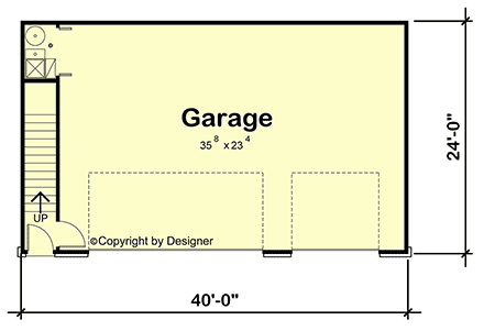 Contemporary, Country, Farmhouse, New American Garage-Living Plan 101296, 3 Car Garage First Level Plan