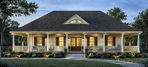 Contemporary, Farmhouse, Southern, Traditional House Plan 101309 with 3 Beds, 2 Baths, 3 Car Garage Elevation