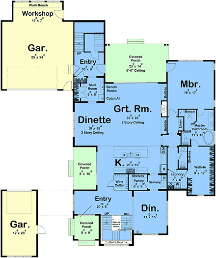 Country, European, French Country, Traditional House Plan 101412 with 5 Beds, 6 Baths, 3 Car Garage First Level Plan
