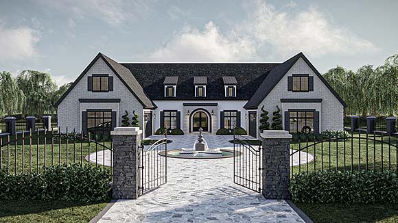 Colonial, Contemporary, Cottage, Traditional House Plan 101415 with 3 Beds, 3 Baths, 4 Car Garage Elevation