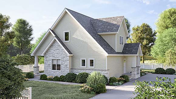 Country, Craftsman, Traditional House Plan 101438 with 3 Beds, 3 Baths Elevation