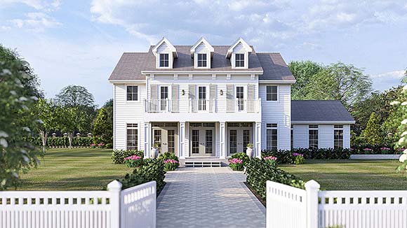 Colonial, Southern House Plan 101446 with 4 Beds, 4 Baths, 2 Car Garage Elevation