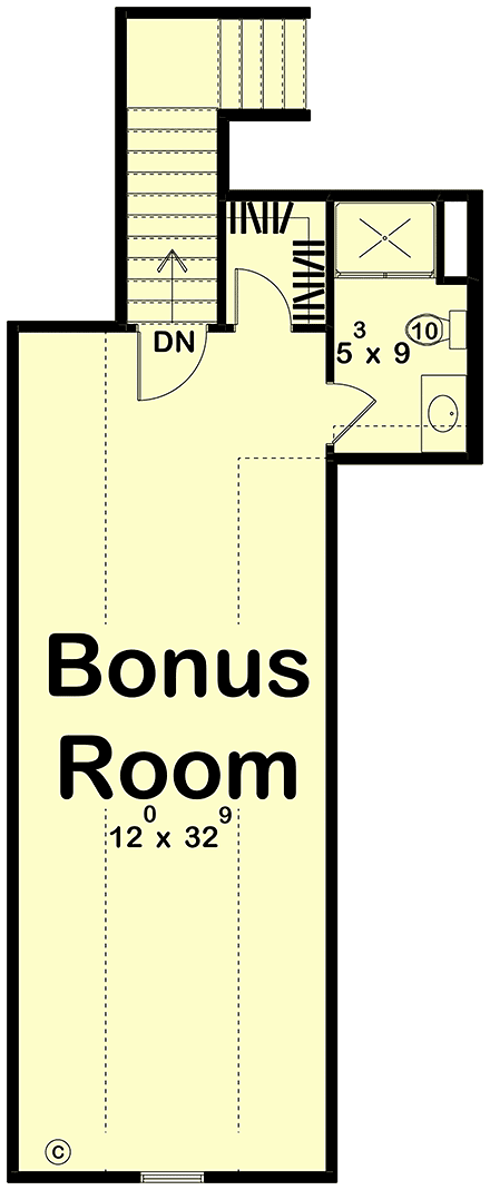 Contemporary, Country, Craftsman, Farmhouse, New American House Plan 101448 with 3 Beds, 3 Baths, 3 Car Garage Second Level Plan
