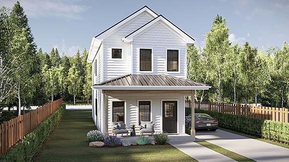 Traditional House Plan 101485 with 3 Beds, 3 Baths Elevation