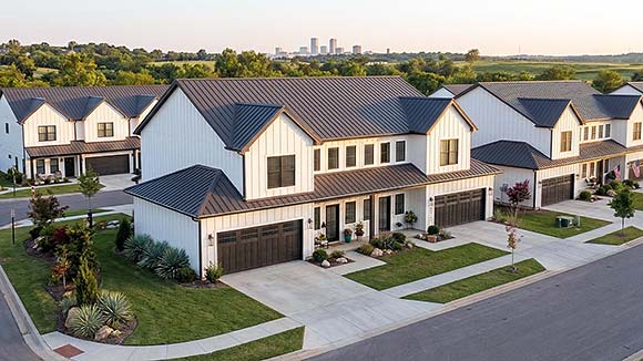 Contemporary, Farmhouse Multi-Family Plan 101494 with 6 Beds, 6 Baths, 4 Car Garage Elevation
