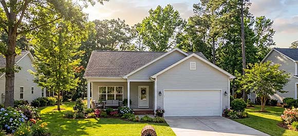 Country, Traditional House Plan 101497 with 1 Beds, 1 Baths, 2 Car Garage Elevation