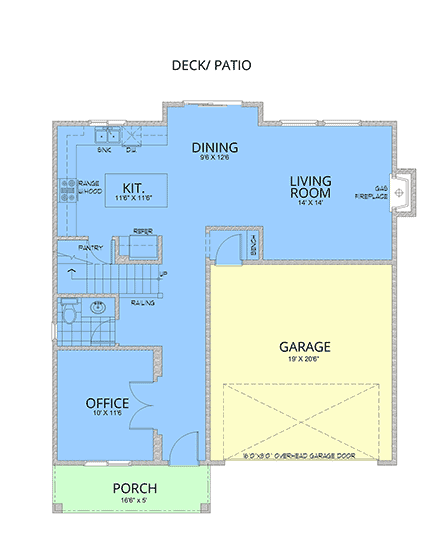 Craftsman, Traditional House Plan 101504 with 5 Beds, 3 Baths, 2 Car Garage First Level Plan
