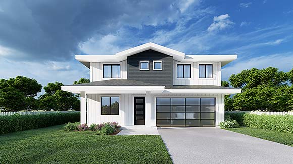 Craftsman, Traditional House Plan 101504 with 5 Beds, 3 Baths, 2 Car Garage Elevation