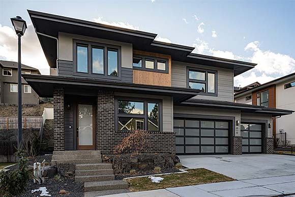 Contemporary, Prairie House Plan 101513 with 4 Beds, 4 Baths, 3 Car Garage Elevation