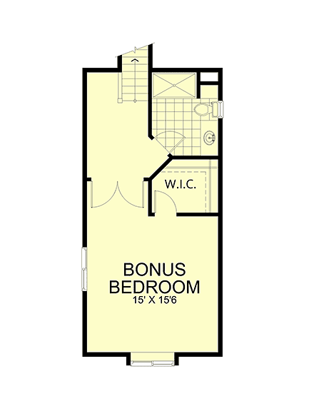 Craftsman, European, Traditional House Plan 101548 with 1 Beds, 2 Baths, 2 Car Garage Second Level Plan