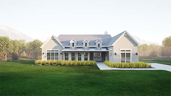 Country, Craftsman, Farmhouse, Southern House Plan 101804 with 3 Beds, 3 Baths, 2 Car Garage Elevation