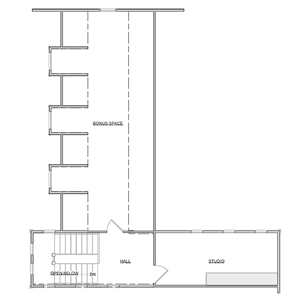 European, Tudor House Plan 101807 with 4 Beds, 3 Baths, 3 Car Garage Second Level Plan