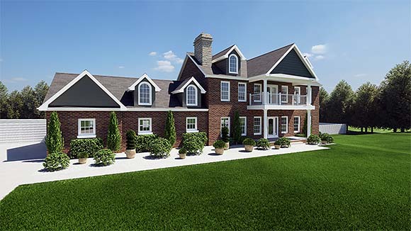 Colonial, Traditional House Plan 101810 with 4 Beds, 3 Baths, 2 Car Garage Elevation
