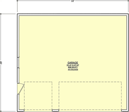 Country, Farmhouse, Traditional 3 Car Garage Plan 101818 First Level Plan