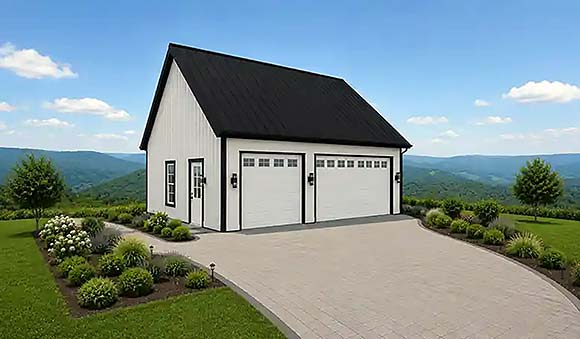 Country, Farmhouse, Traditional 3 Car Garage Plan 101818 Elevation