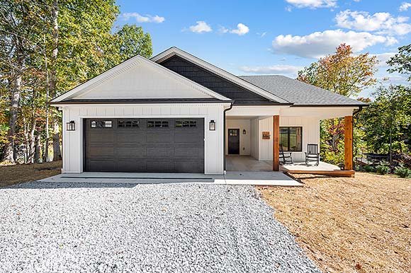 Contemporary, Country, Craftsman, Farmhouse, Ranch, Traditional House Plan 101825 with 3 Beds, 3 Baths, 2 Car Garage Elevation