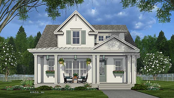 Bungalow, Cottage, Country, Farmhouse, Traditional House Plan 101914 with 3 Beds, 4 Baths Elevation