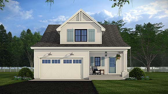 Country, Farmhouse House Plan 101915 with 3 Beds, 4 Baths, 2 Car Garage Elevation