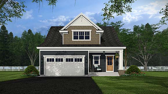 Bungalow, Cottage, Country, Craftsman House Plan 101917 with 3 Beds, 4 Baths, 2 Car Garage Elevation