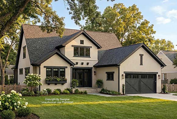 Contemporary, Country House Plan 101931 with 3 Beds, 4 Baths, 2 Car Garage Elevation