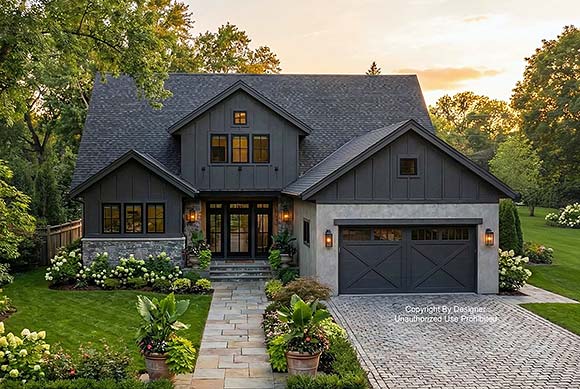 Traditional House Plan 101933 with 3 Beds, 4 Baths, 2 Car Garage Elevation