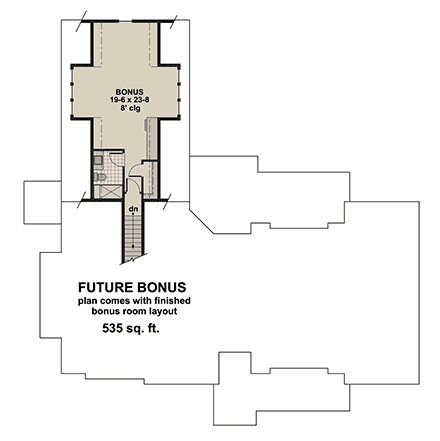 Contemporary, Farmhouse, New American, Traditional House Plan 101937 with 3 Beds, 3 Baths, 2 Car Garage Second Level Plan