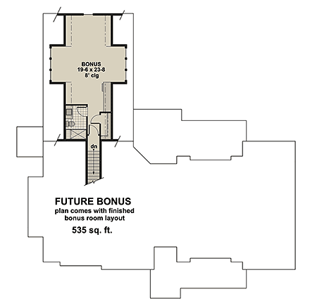 Country, Traditional House Plan 101940 with 3 Beds, 3 Baths, 2 Car Garage Second Level Plan