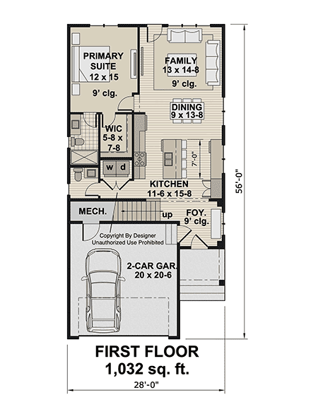 Contemporary, Craftsman, Farmhouse, Traditional House Plan 101950 with 4 Beds, 4 Baths, 2 Car Garage First Level Plan