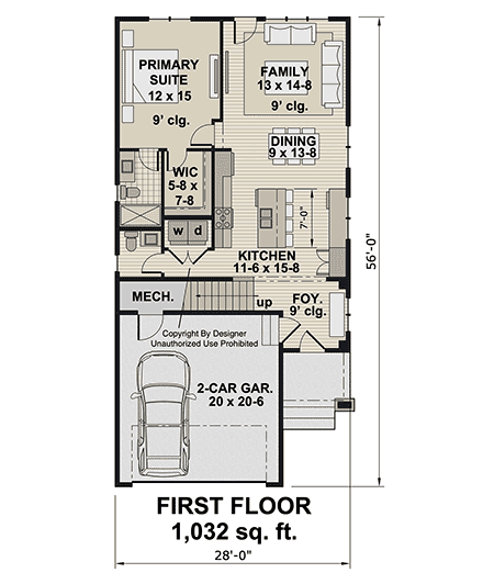 Bungalow, Country, Craftsman, Traditional House Plan 101951 with 4 Beds, 4 Baths, 2 Car Garage First Level Plan