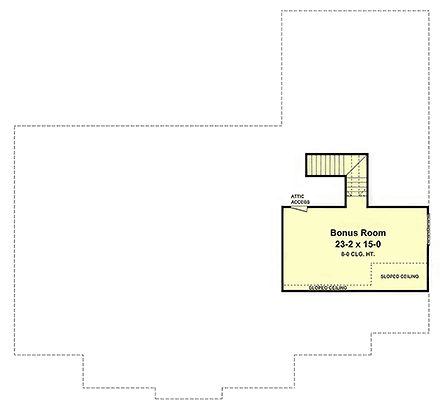 Contemporary, Farmhouse, Ranch, Traditional House Plan 102001 with 4 Beds, 4 Baths, 2 Car Garage Second Level Plan