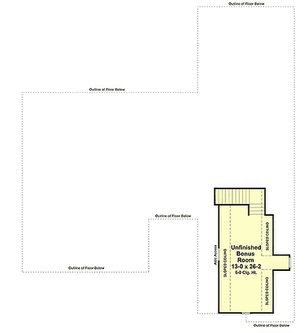 Contemporary, Country, European, Farmhouse, Traditional House Plan 102008 with 4 Beds, 3 Baths, 2 Car Garage Second Level Plan