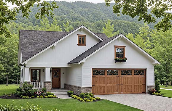 Contemporary, Country, Modern, Ranch House Plan 102018 with 3 Beds, 2 Baths, 2 Car Garage Elevation