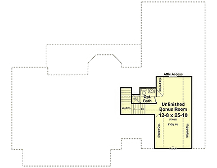 Country, Ranch, Traditional House Plan 102020 with 3 Beds, 2 Baths, 2 Car Garage Second Level Plan