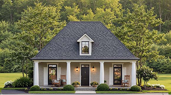 European, Ranch, Traditional House Plan 102032 with 3 Beds, 2 Baths, 2 Car Garage Elevation