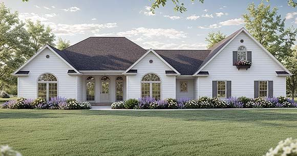 Country, Craftsman, Farmhouse, French Country, Ranch House Plan 102039 with 3 Beds, 3 Baths, 2 Car Garage Elevation